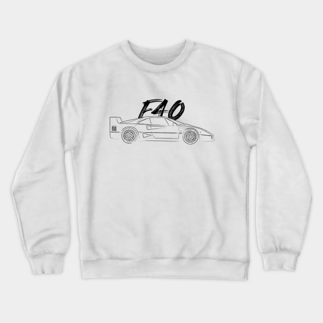 F40 Crewneck Sweatshirt by turboosted